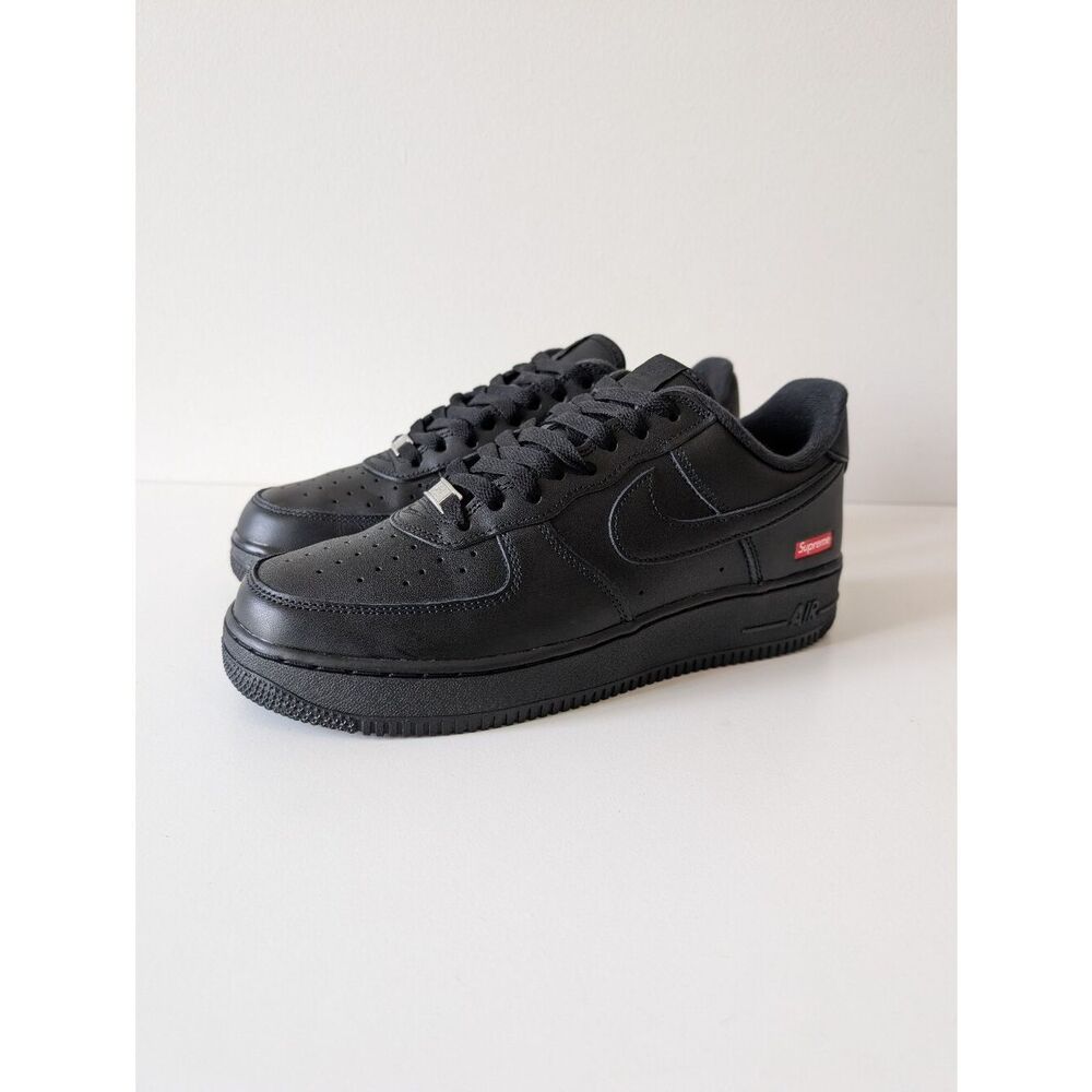 Nike Air Force 1 Low X Supreme Black AF1 CU9225-001 SIZE 9